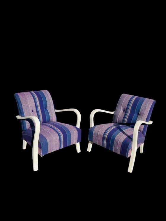 Image 1 of Pair of Art Deco Club Armchairs