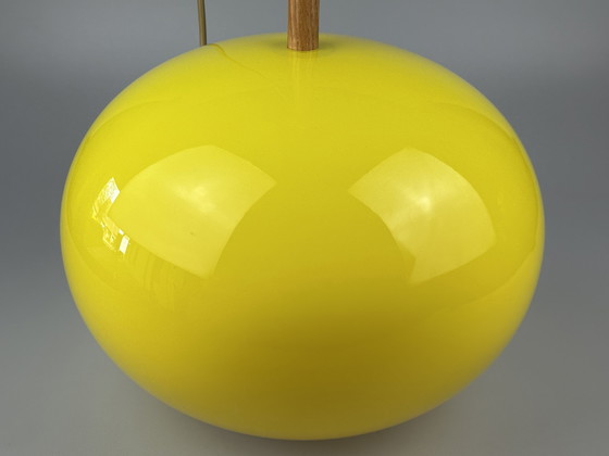 Image 1 of Lampada da soffitto in teak degli anni '60/'70 di Uno &amp; Östen Kristiansson per Luxus Sweden