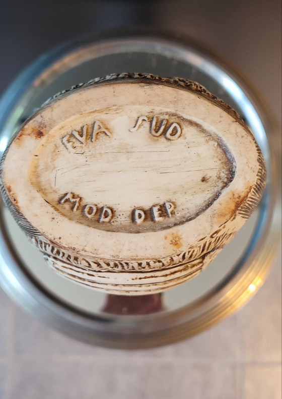 Image 1 of Vase signed Eva-Sud Mod. Dep vintage Italian ceramics