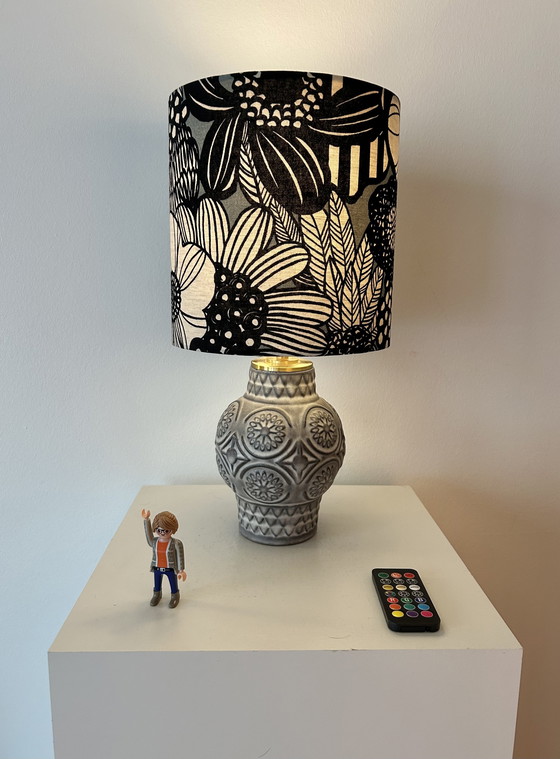 Image 1 of Upcycled table lamp on an MCM vase - wireless, suitable for balconies