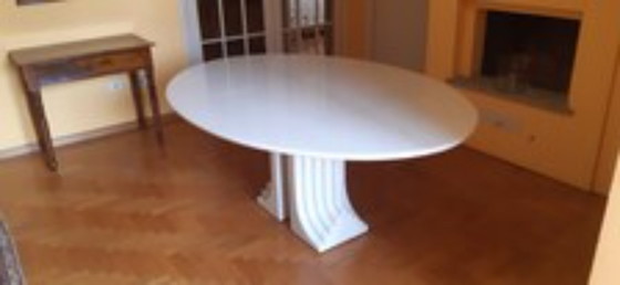Samo Table by Carlo Scarpa for Simon Gavina – Rare Crystalline White Marble – Dining tables (photo 6 of 8)