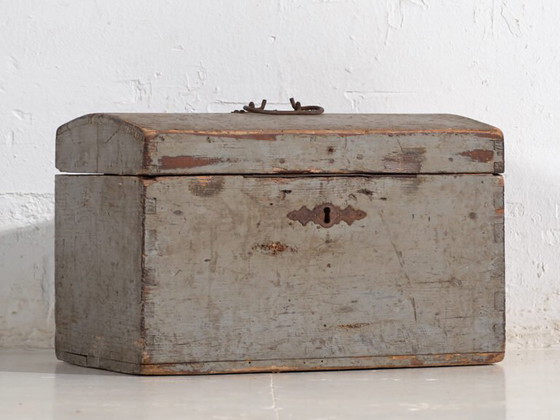 Kleine antike graue Truhe (ca. 1900) #69 – Kommoden, Rustic (photo 13 of 40)