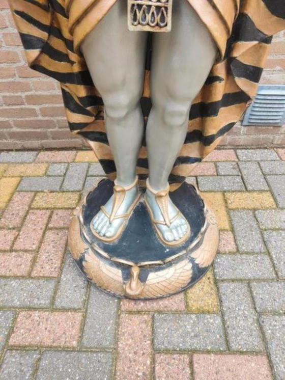 Image 1 of statua di faraone a grandezza naturale egiziana Porta piante - Egitto