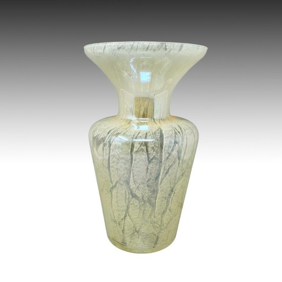 Image 1 of 1970s Luxury handcrafted Green Vase in Murano glass by Maestro del Vetro. Made in Italy
