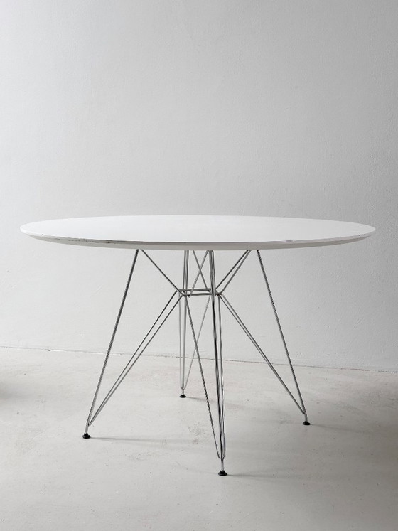 Image 1 of White Round DSR Dinner Table