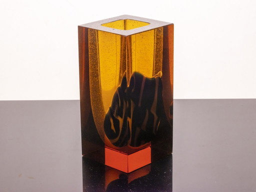 Vase, Jiří Šuhájek, Exbor, 1980er Jahre, Tschechoslowakei