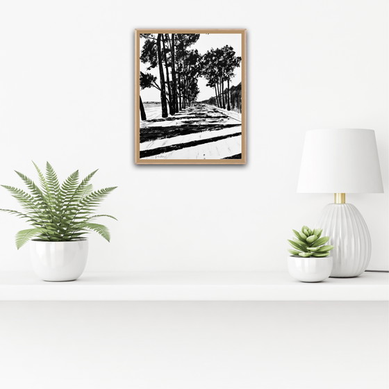 Image 1 of Acrylic on paper, 40x30cm. Framed.