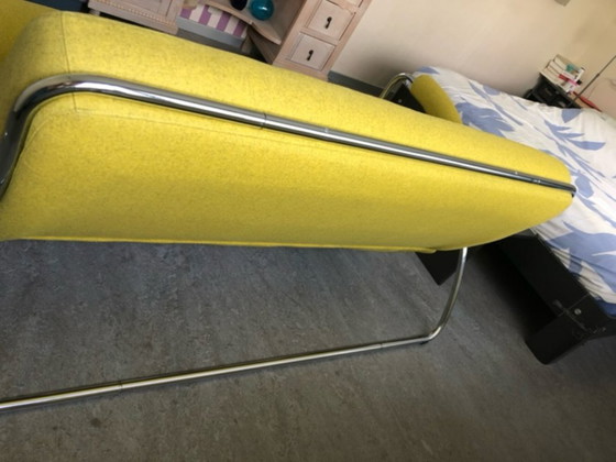 Rare Dyker 20 design sofa in excellent condition, Dutch Seating Company, 2 seaters, Metal, Textile, Yellow (photo 10 of 10)