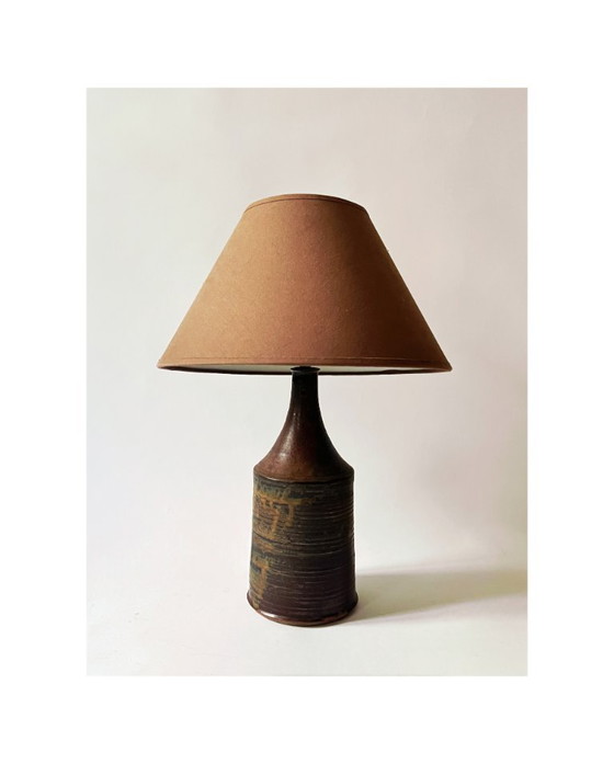 Image 1 of Ceramic - French stoneware table lamp, signed Blanot 1950