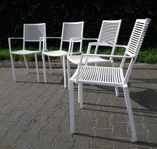 4 Fast Easy Chairs wit stapelbaar