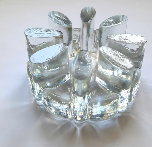 Georgshutte W. Germany 1970 Chauffe-théière Rechaud Crystal
