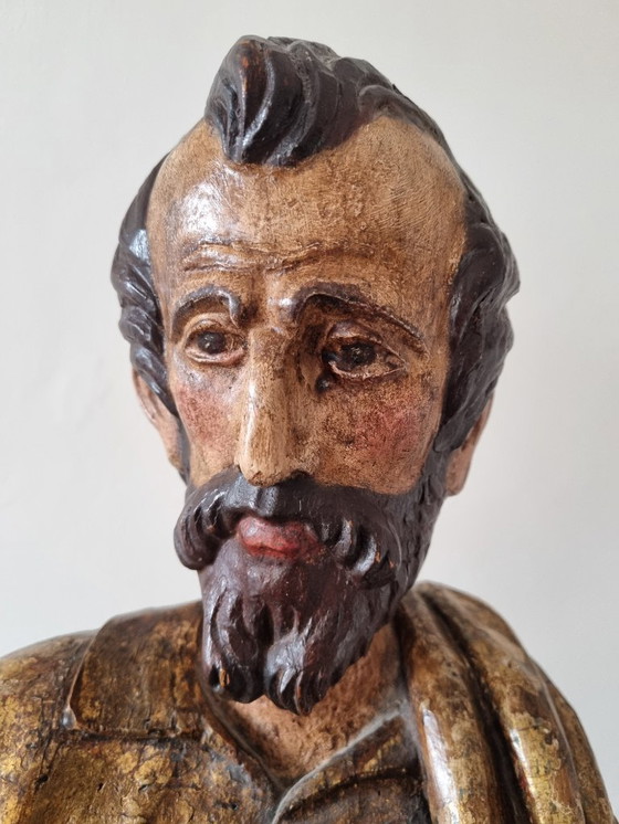 Image 1 of Estatua de madera antigua del siglo XVII/XVIII