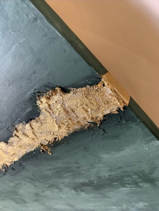 Image 1 of Acrylic painting "Golden Emerald"