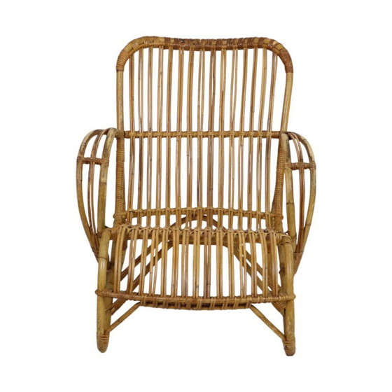 Image 1 of Poltrona vintage in rattan Rohé Noordwolde