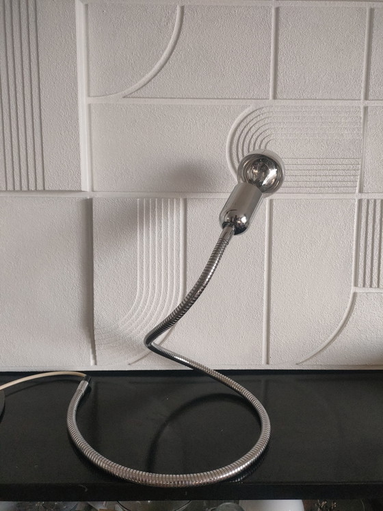 Image 1 of Vintage design snake chroom tafellamp 