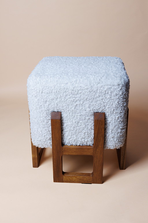 Stool / ottoman attributed to Vittorio Dassi refurbished 