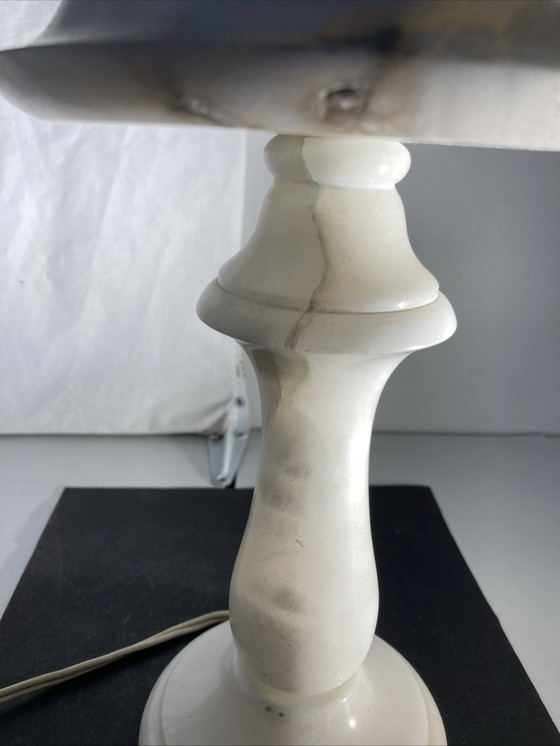 Image 1 of Vintage 70s Alabaster Table Lamp
