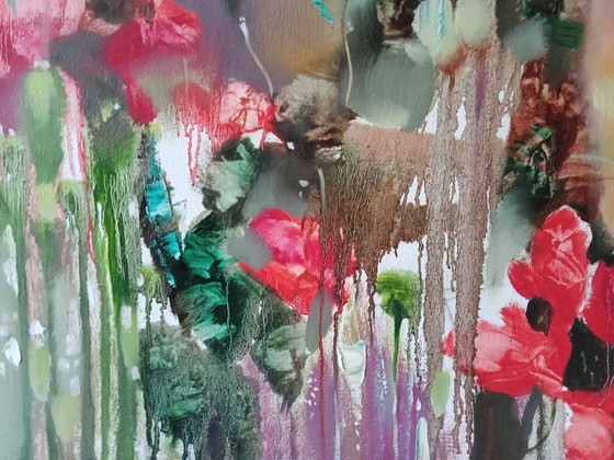 Pintura al Óleo Original Abstracta Naturaleza Flores Chica Flora – Pinturas y dibujos, Canvas (photo 9 of 10)