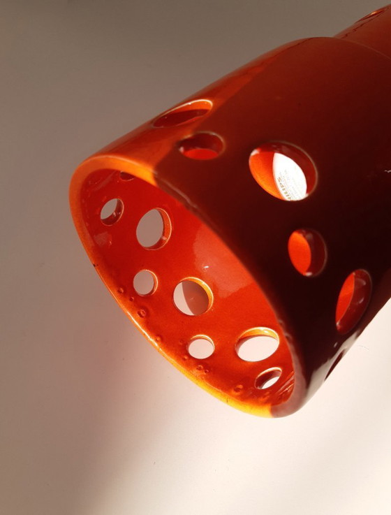 Image 1 of 1 van 3 keramieken aardewerken vintage hanglampen, West Germany fat lava stijl, keramische retro hanglampen