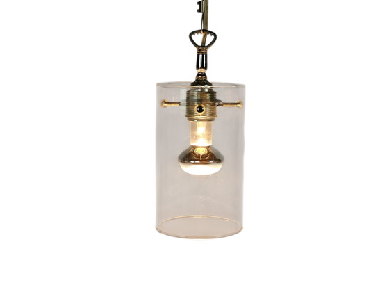 Image 1 of Design hollandais - Pola International Amsterdam - lampe suspendue - verre - métal - années 1990