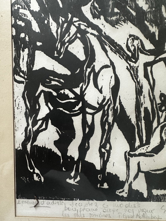 Image 1 of Suzan ROTHENBERG (1945-2020), Figuren zu Pferd - Holzschnitt - Künstlerexemplar