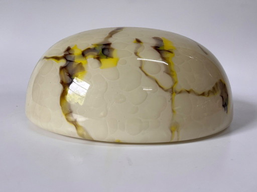Vintage Large Marbled Ceiling Lamp Plafond Gispen