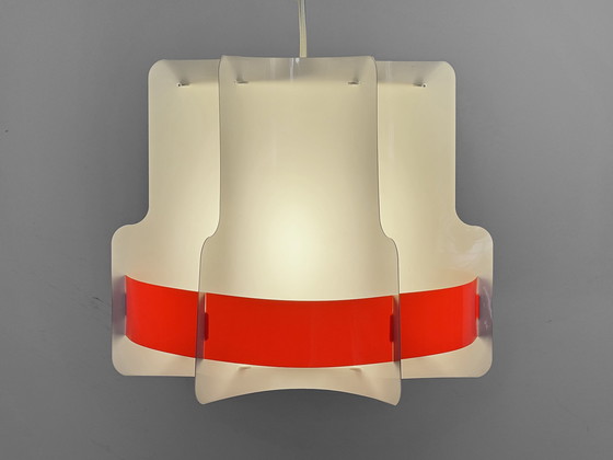 Image 1 of Plastic Sheet Pendant Light by Quality System, Denmark 1970s