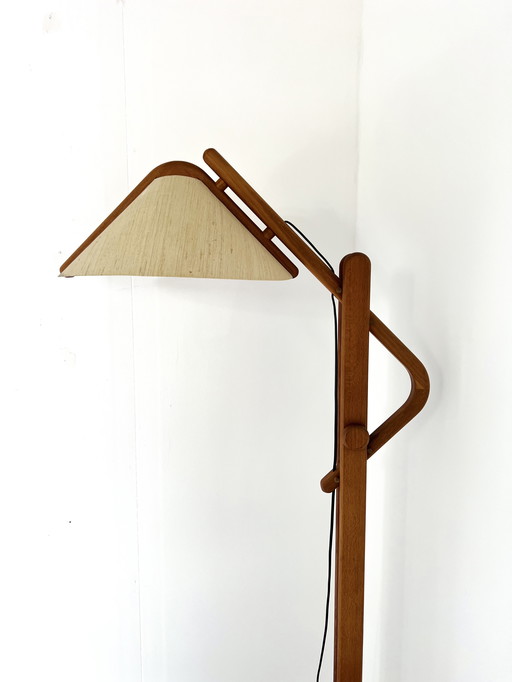Lampadaire vintage en teck, Domus '70