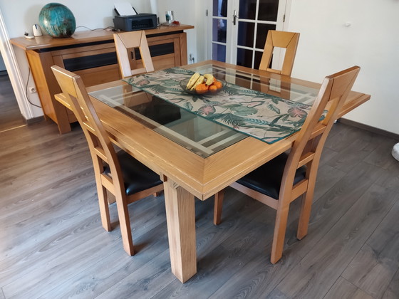 Image 1 of Dining table with 6 chairs.