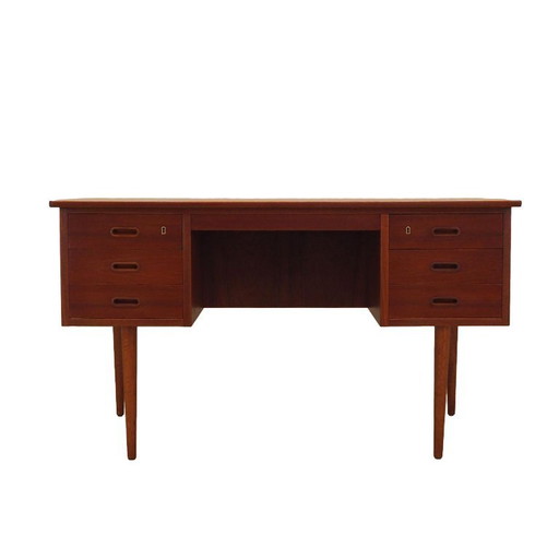 Teakhouten bureau, Deens ontwerp, jaren 1960, vervaardigd in Denemarken