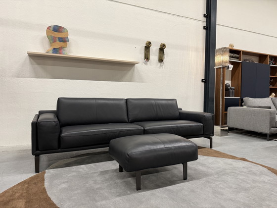 Image 1 of Leolux Bellice 2x110 Bank Ceras Torf mit Hocker