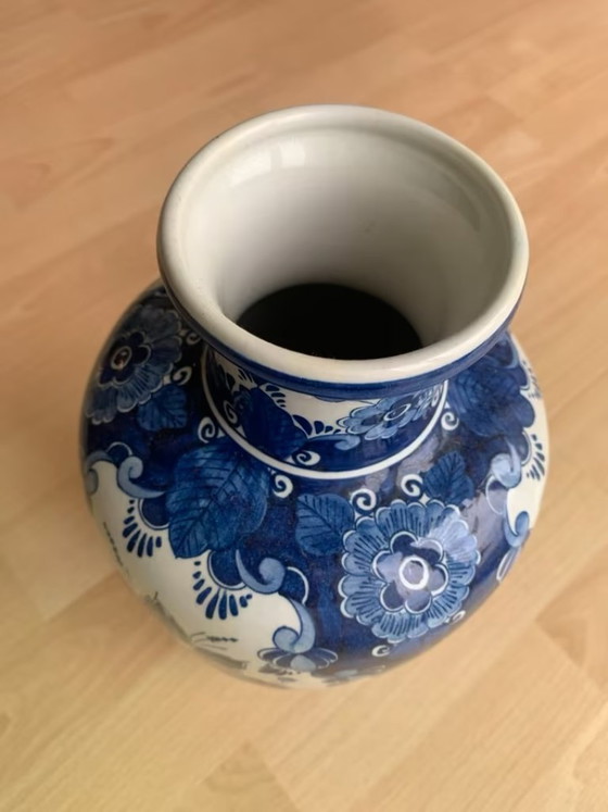 Image 1 of Original Heinen Delft’s Blauw vase 32 cm hand-painted Holland No. 518