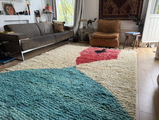 Gran alfombra bereber marroquí con diseño abstracto – Wool (photo 4 of 15)