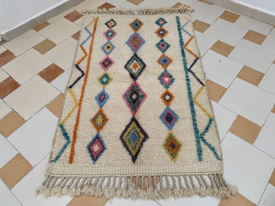 Tappeto berbero Azilal Atlas tradizionale tessuto a mano, misura 150/250 cm – Aime Té, Tappeti, Lana (photo 2 of 10)