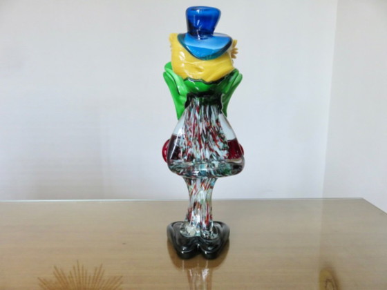 Image 1 of Très grand clown sculpture en verre de Murano 37 cm années 70
