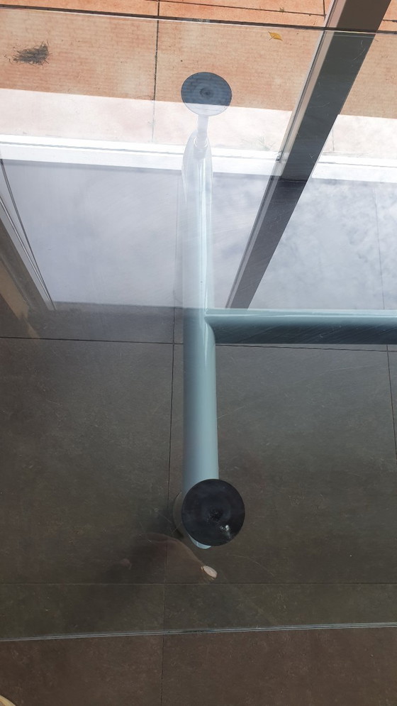 Image 1 of Tavolo da pranzo in vetro base in metallo Cassina LC 6 Le Corbusier