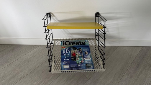 Tomado wall rack with magazine shelf 70's