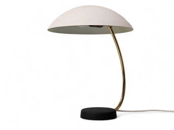 Image 1 of Lampe de table / lampe de bureau noire et blanche, style cosaque, milieu du XXe siècle