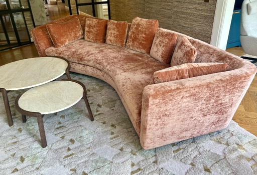 Divano Seymour di Minotti, tessuto di Pierre Frey – 3 5 zitsbanken, Velvet (photo 2 of 5)