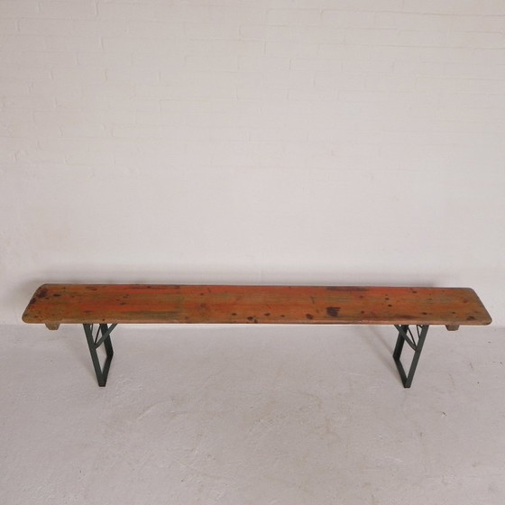Image 1 of Klappbank, Klappbank für die Terrasse, 215 cm lang, 1960er Jahre