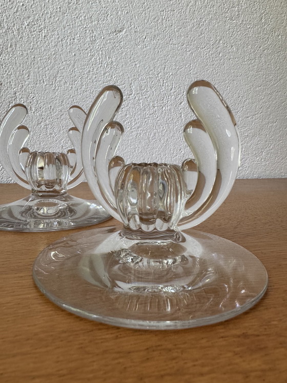 Image 1 of Art Deco crystal candle holder