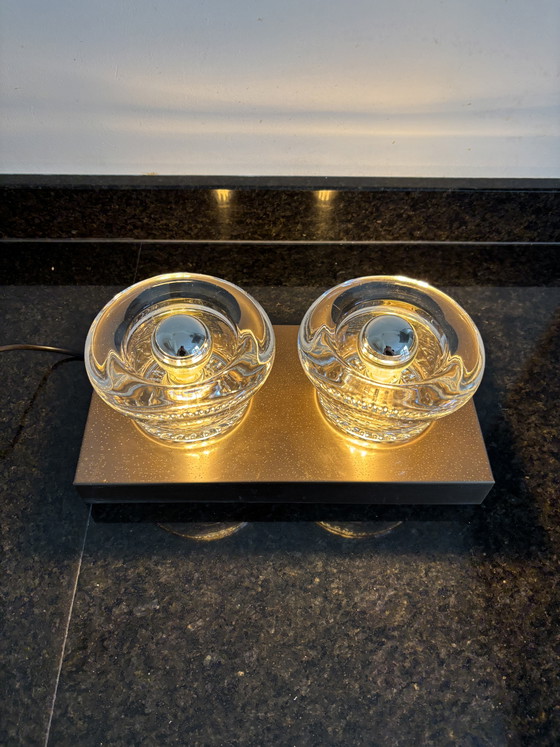 Applique Vintage Cosack Leuchten Donut Design Space Age – Glass, Metal (photo 8 of 10)
