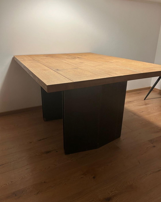 Image 1 of Red oak dining table