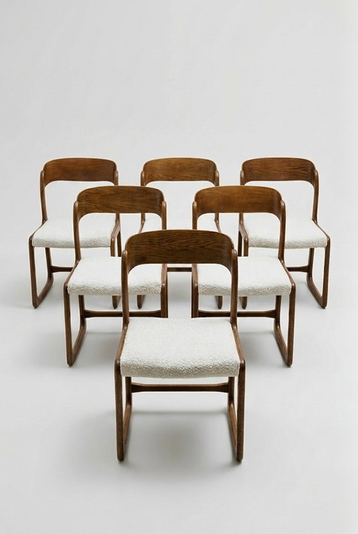 Lot de 6 chaises Baumann modèle Bémol années 1960