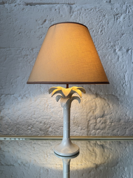 Image 1 of Tommaso Barbi ceramic palm tree lamp, 1960s