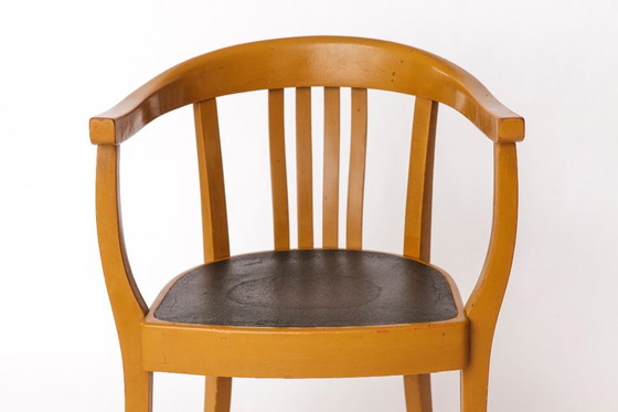 Image 1 of Poltrona tedesca vintage - Anni '50 Giallo senape e verde - Stile metà secolo