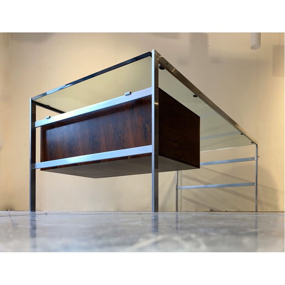 Image 1 of Vintage rosewood veneer desk by Preben Fabricius and Jørgen Kastholm, 1984