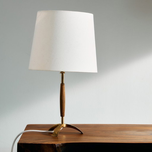 MK9465 Lampe de table en teck et laiton