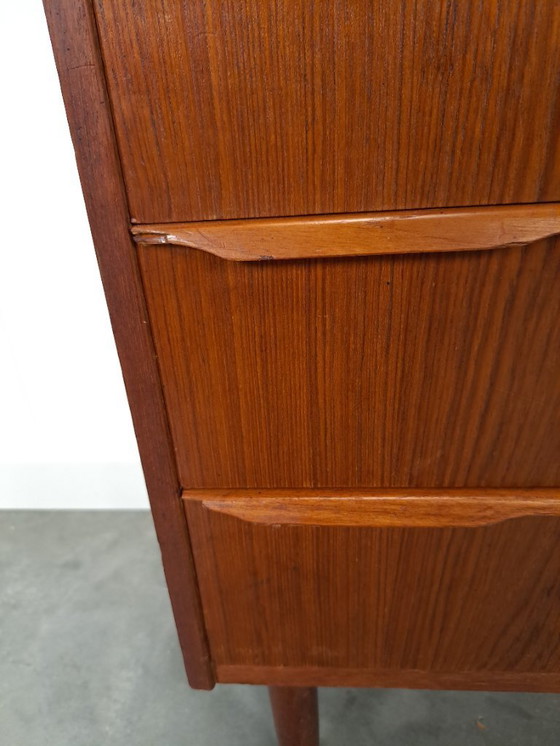 Image 1 of Danish teak chest of drawers with 4 drawers