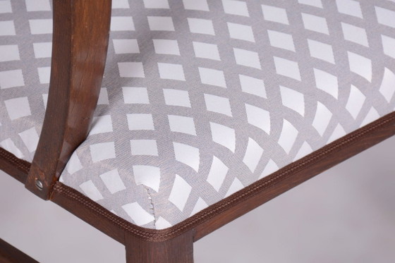 Gerestaureerde art-deco fauteuil, beukenhout, nieuwe bekleding, Tsjechisch, jaren 1920 – Textile, Wood (photo 9 of 12)